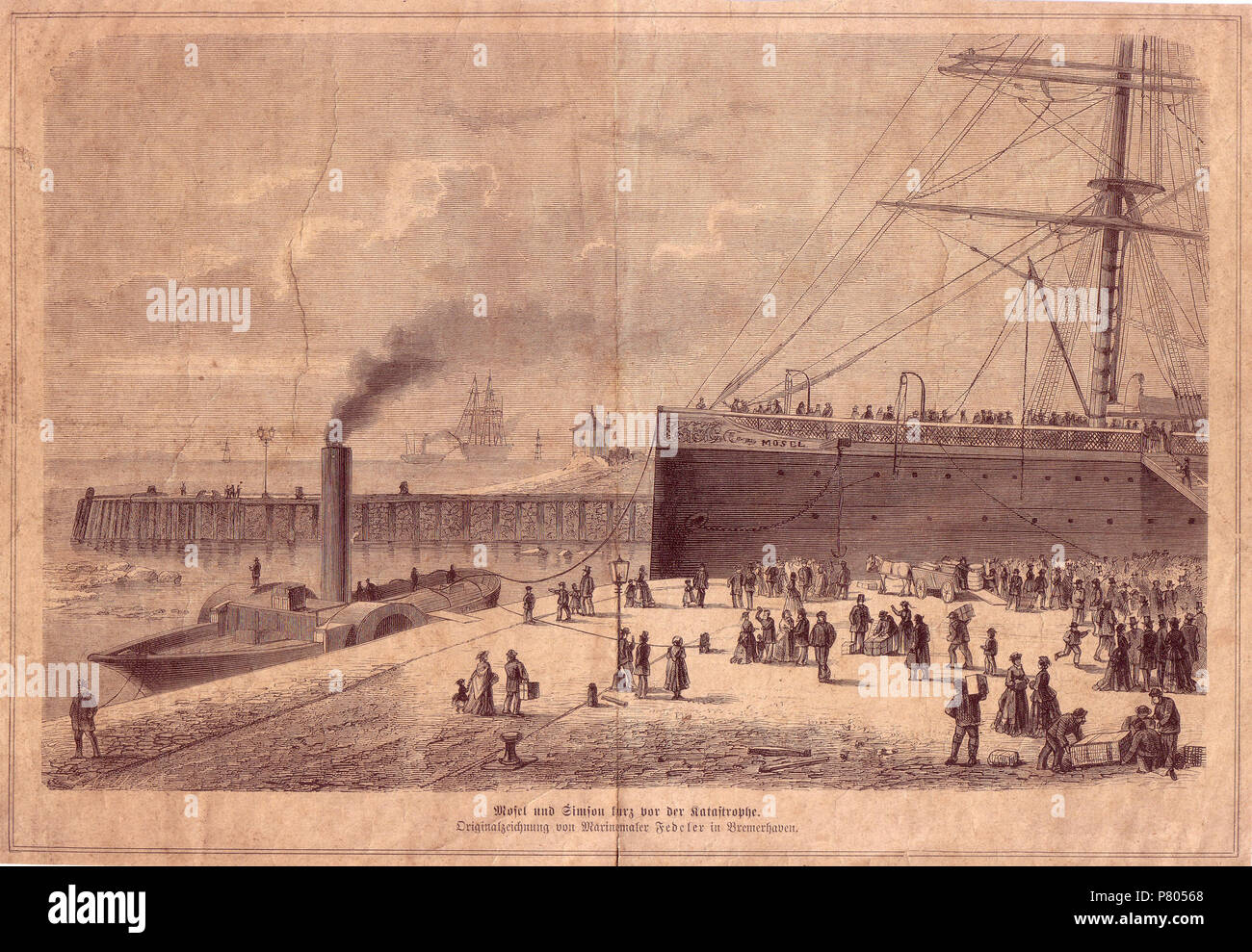 Deutsch: Mosel und Simson kurz vor der Katastrophe . 1876 278 Mosel.1875 Stock Photo