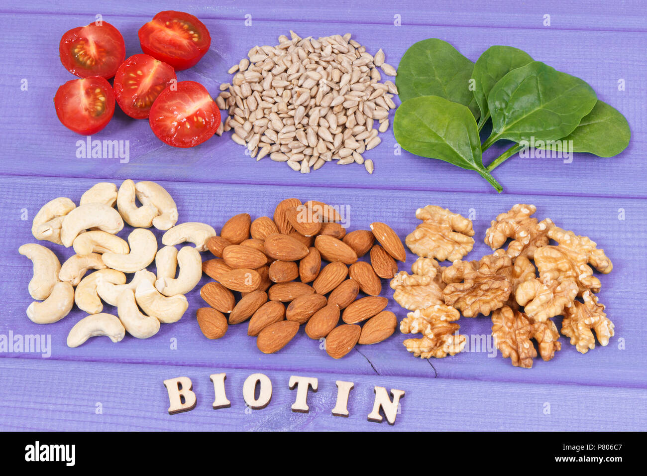 Nutritious products containing vitamin B7 and dietary fiber, natural