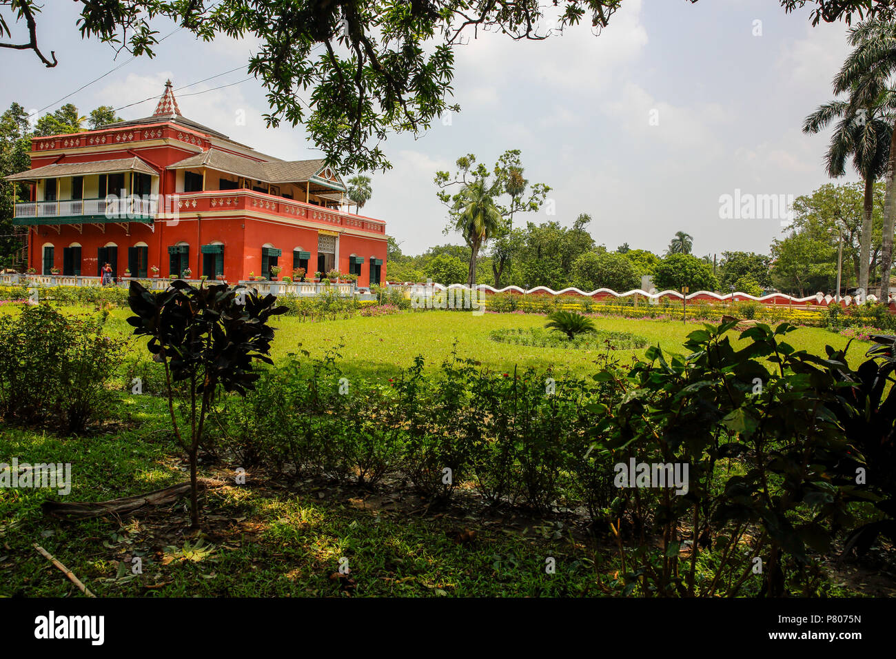 The Shilaidaha Kuthibari in Kushtia, where Poet Rabindranath Tagor occasionally spent time and wrote many poems and different kinds of writings. Bangl Stock Photo