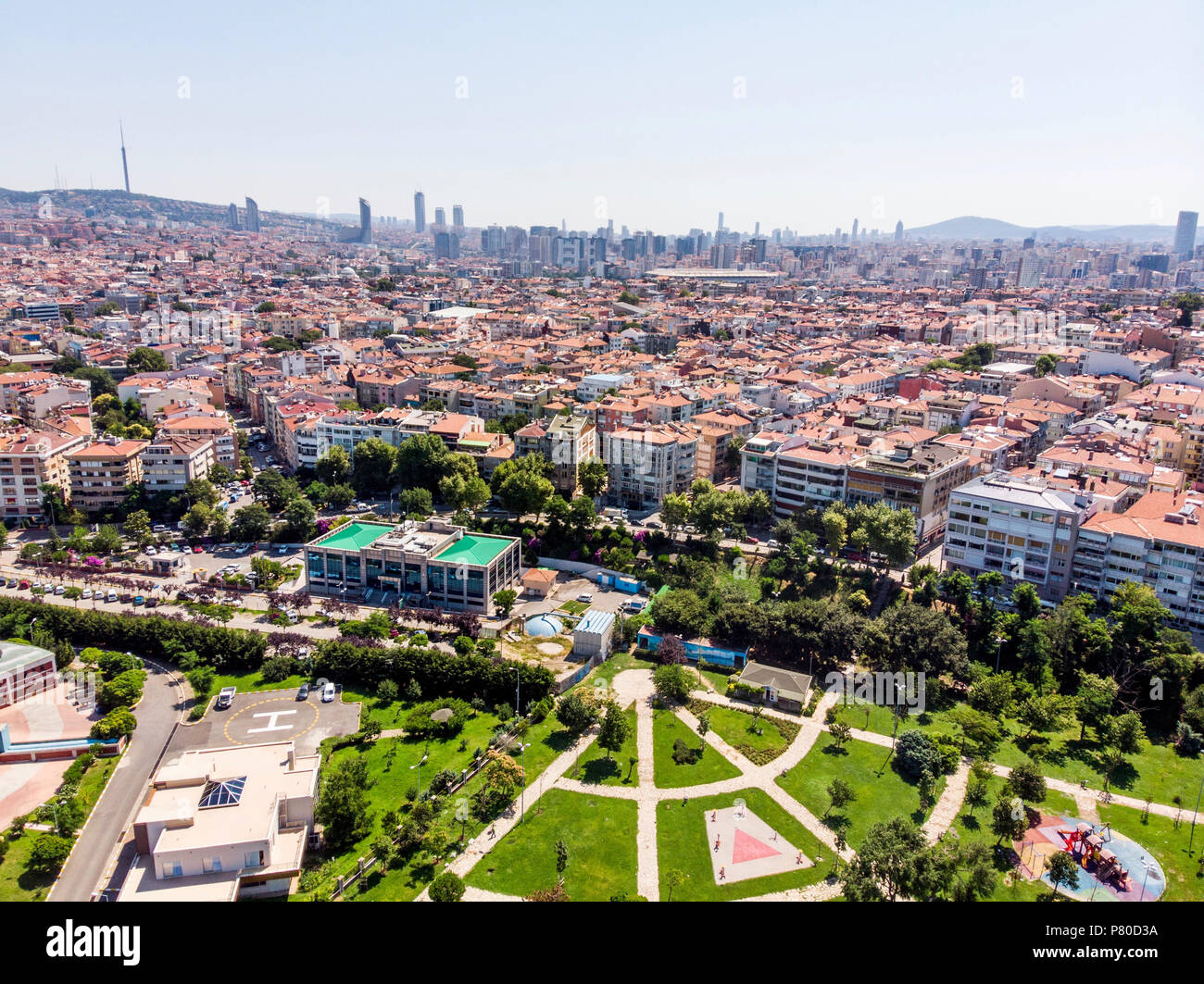Aerial Drone View of Istanbul Kadikoy Square. Cityscape Stock Photo - Alamy