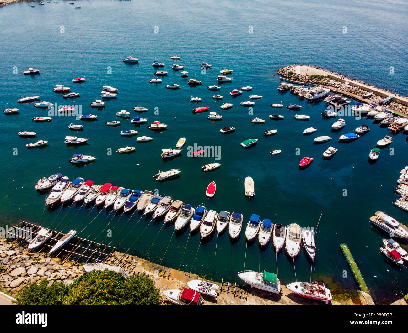 Top down view small boats hi-res stock photography and images - Alamy