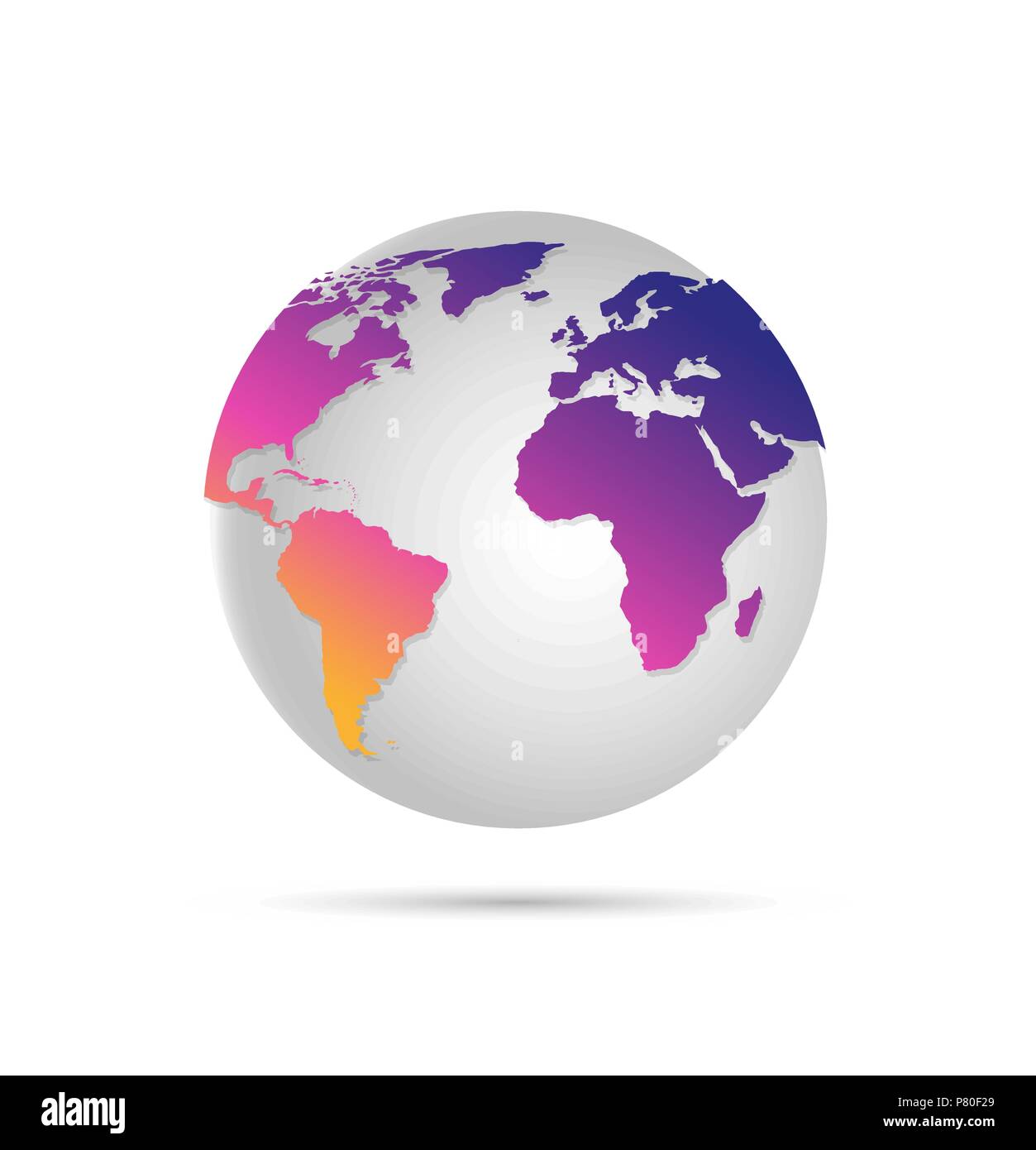 Vector illustration of abstract digital world globe Stock Vector Image ...