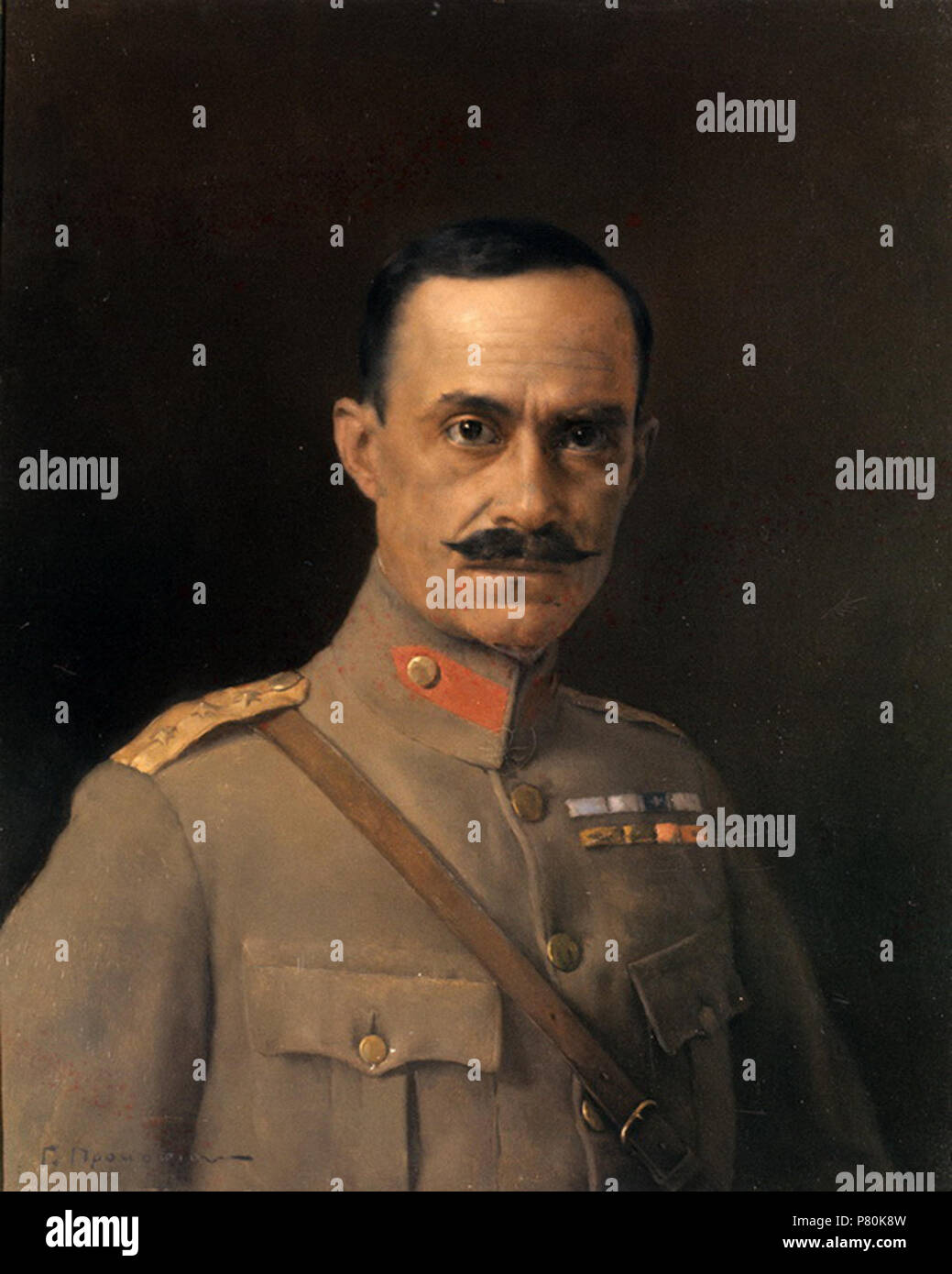 English: Colonel N.Plastiras . 1921 321 PROKOPIOU-PLASTIRAS-9 Stock Photo