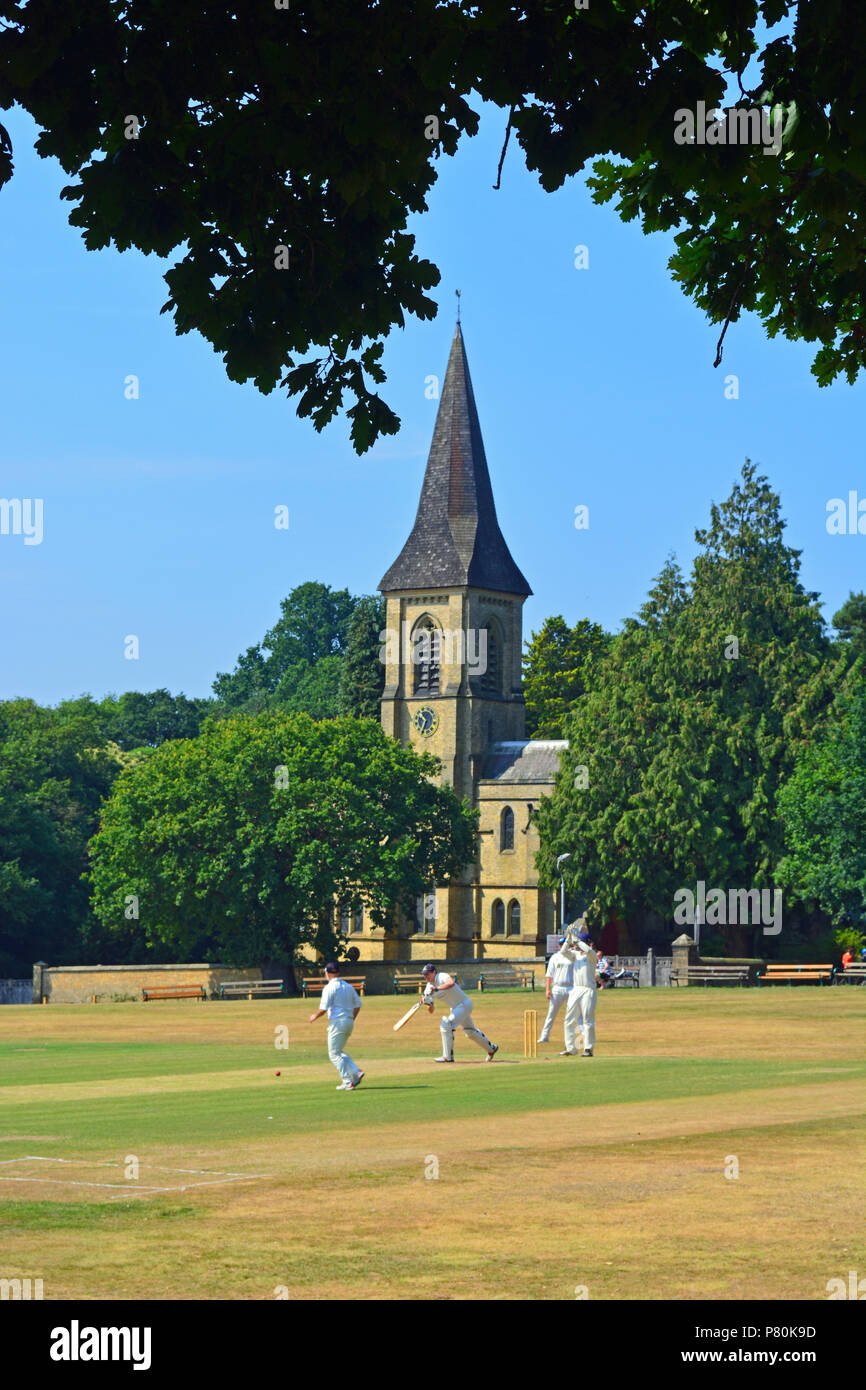 Cricket on Southborough Common,Kent Stock Photo Alamy