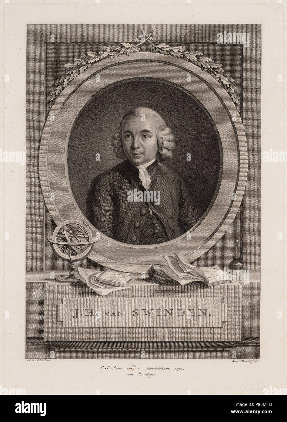 Nederlands: Beschrijving Jean Henri van Swinden (08-06-1746 / 09-03-1822) Hoogleraar in de filosofie, wiskunde en natuurkunde in Amsterdam. Afmetingen: 267 x 185 mm. Documenttype prent Vervaardiger Roos, Cornelis Sebille Lelie, Adriaan de Vinkeles, R. (Reinier ; 1741-1816) Collectie Collectie Stadsarchief Amsterdam: tekeningen en prenten Datering 1792 Inventarissen http://archief.amsterdam/archief/10097/010097014689 Afbeeldingsbestand 010097014689 . 1792 330 Reinier Vinkeles, Afb 010097014689 Stock Photo