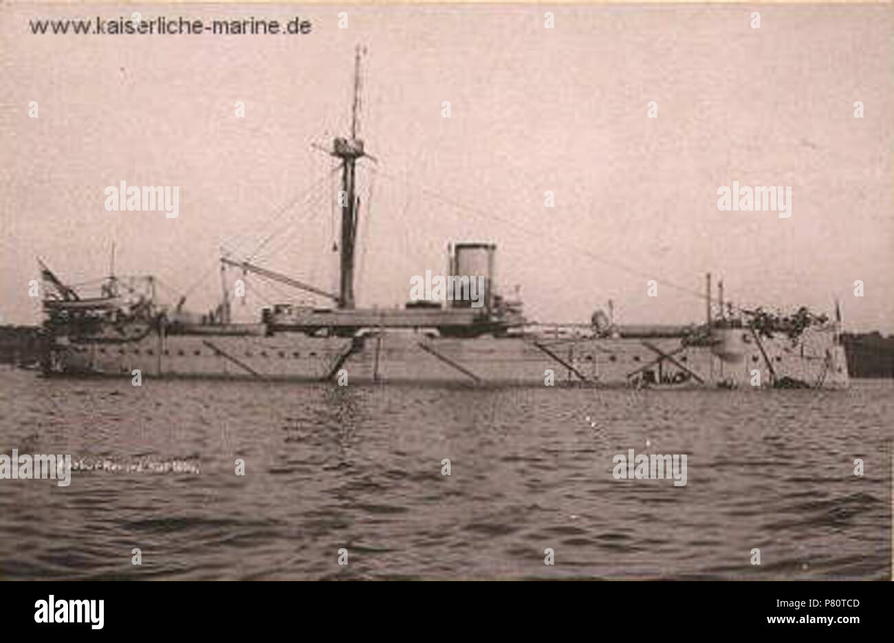 English SMS Friedrich der Grosse(1874) armored frigate of the German