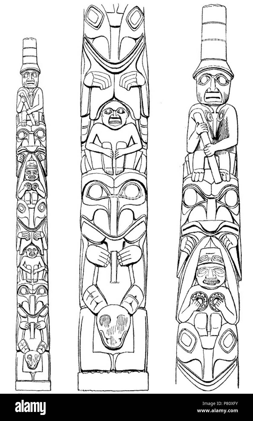 A haida totem Black and White Stock Photos & Images - Alamy