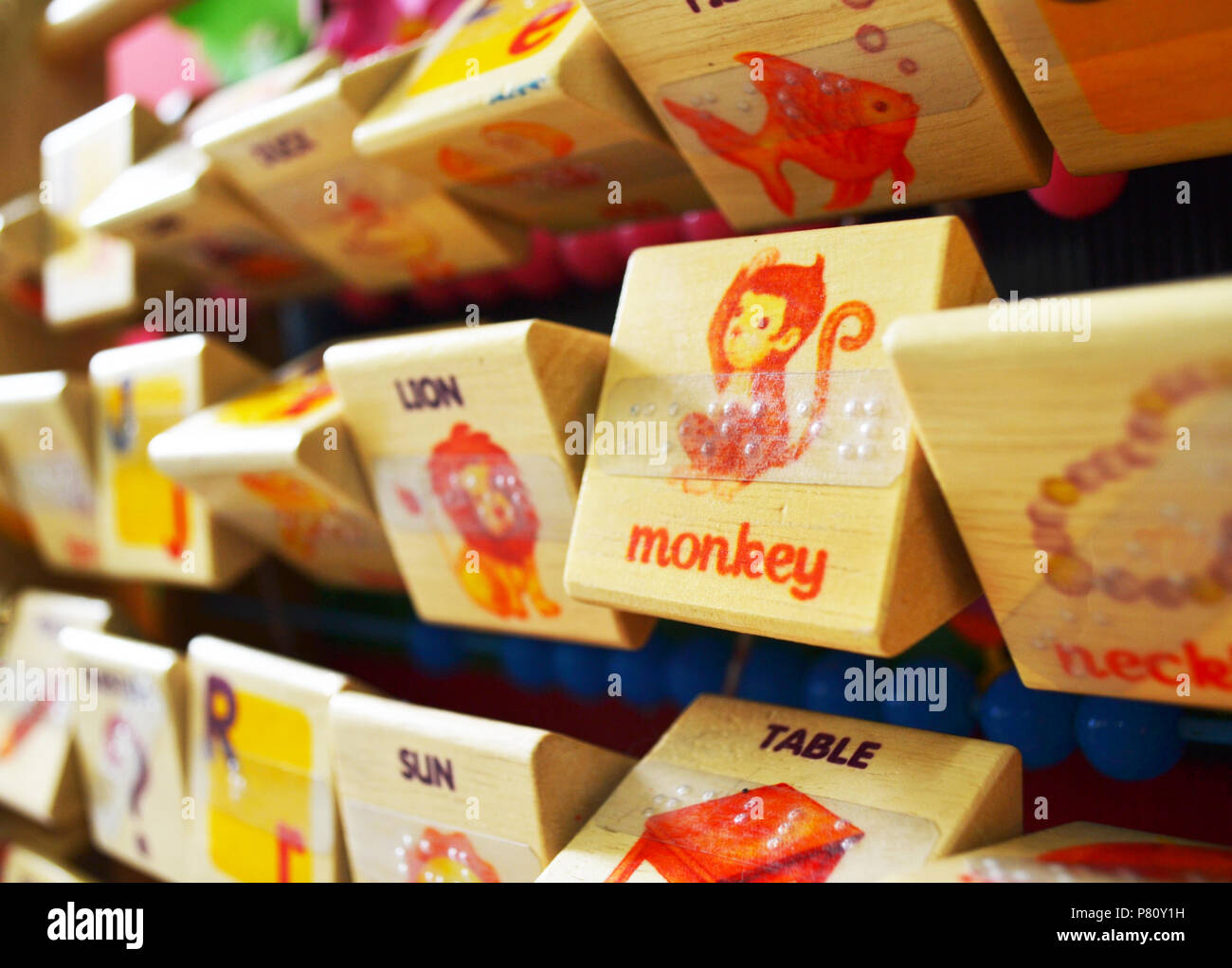 Toys for blind children Stock Photo Alamy