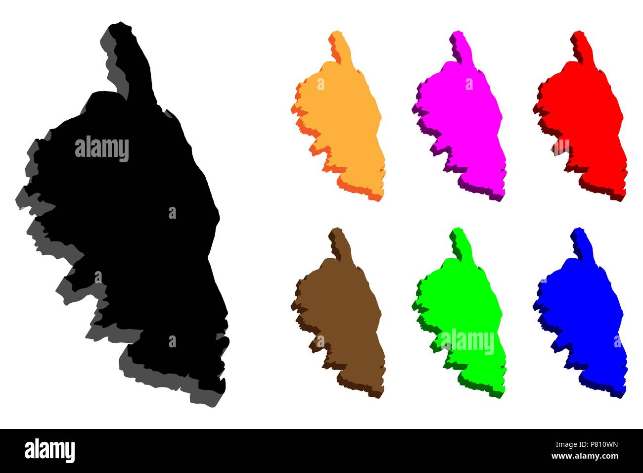 French islands map Stock Vector Images Alamy