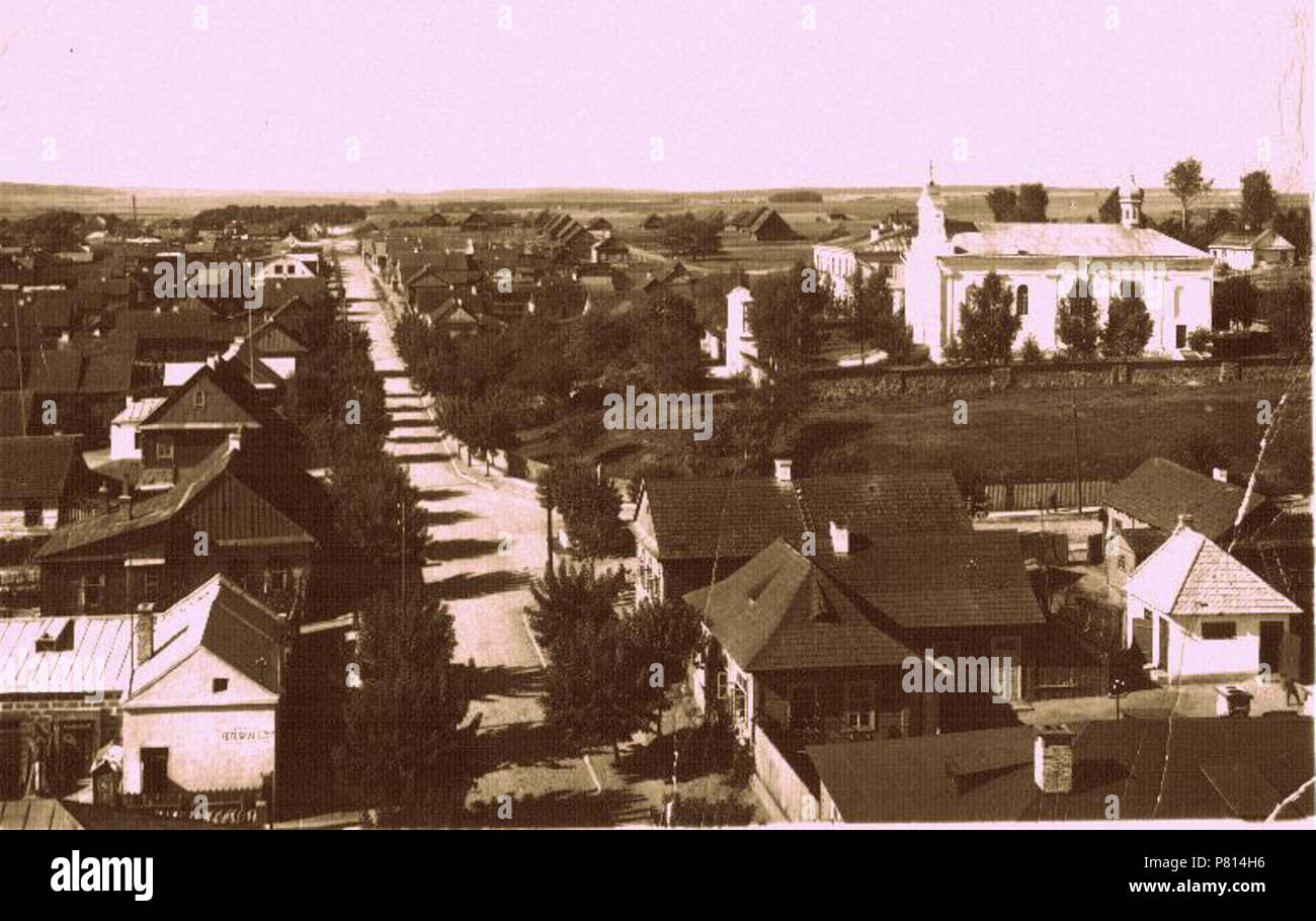 357 Stoŭpcy, Rynak-Zahumiennaja. Стоўпцы, Рынак-Загуменная (1920-39) Stock Photo
