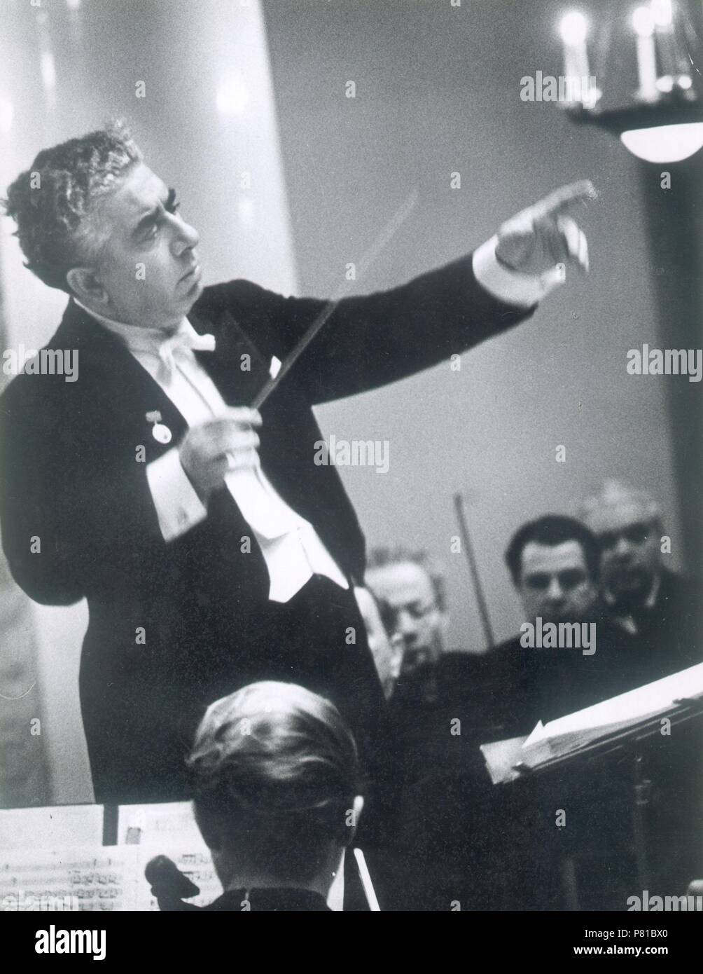 Conducted by the Composer Aram Khachaturian (1903-1978). Museum: State Conservatory, Moscow. Stock Photo