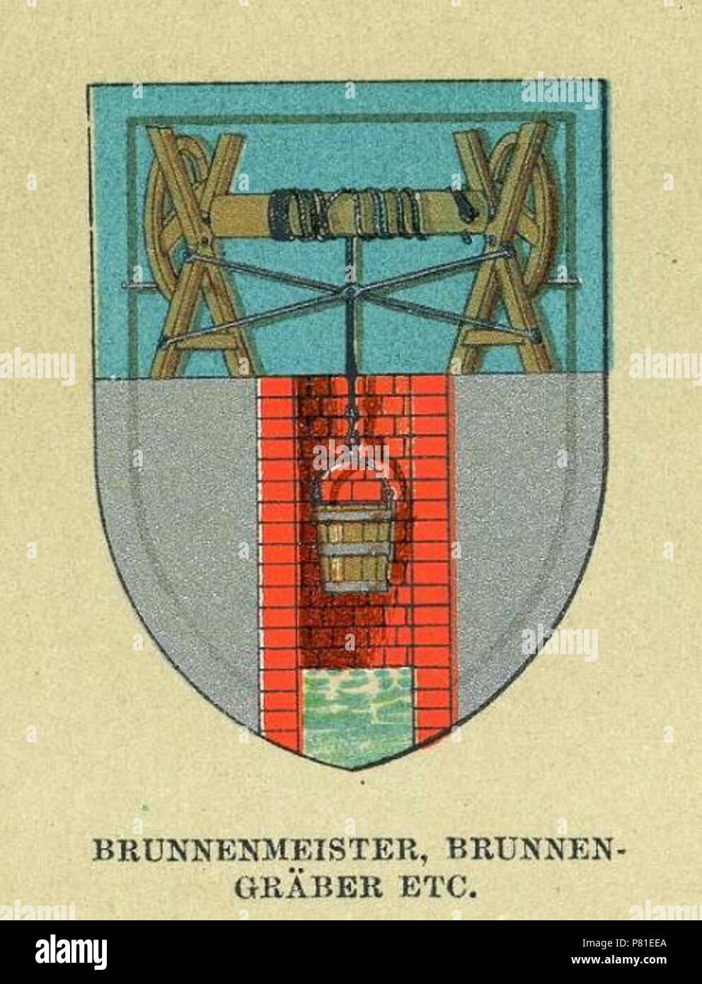 N/A. N/A 399 Wiener Gewerbewappen Brunnenmeister Stock Photo