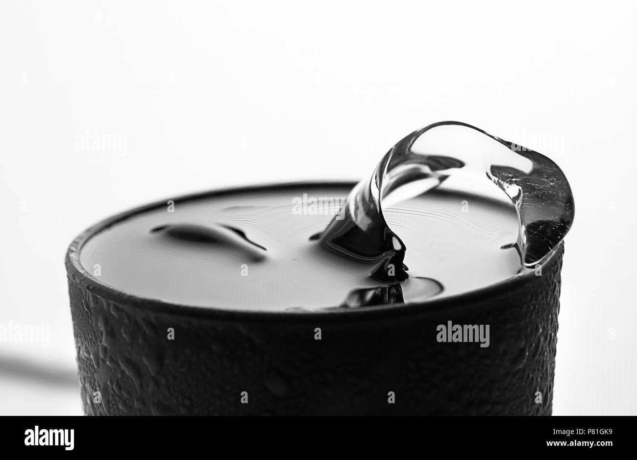 Glass of ice water on white background Stock Photo - Alamy