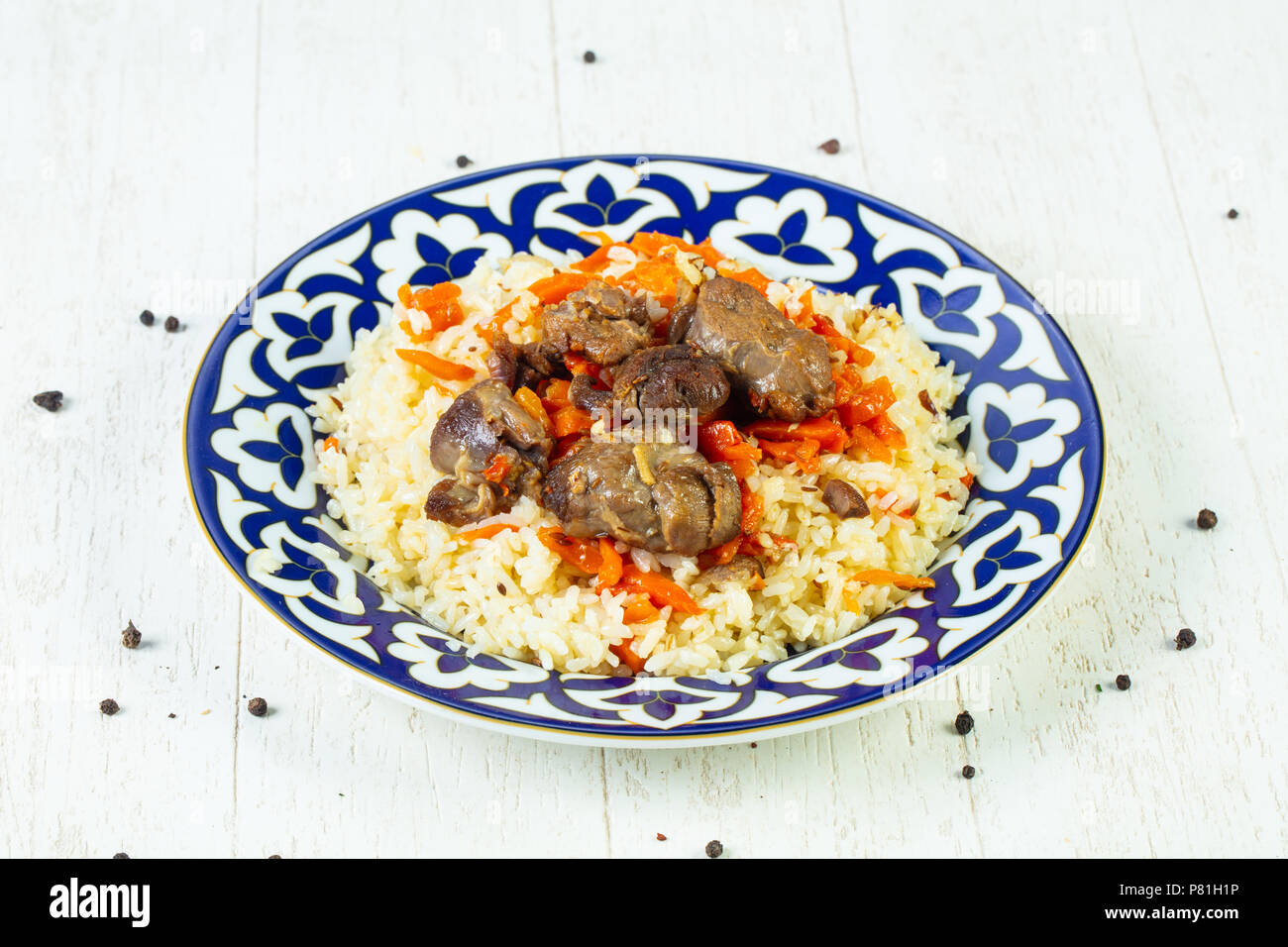 Lamb pilaf with carrot and spices Stock Photo Alamy