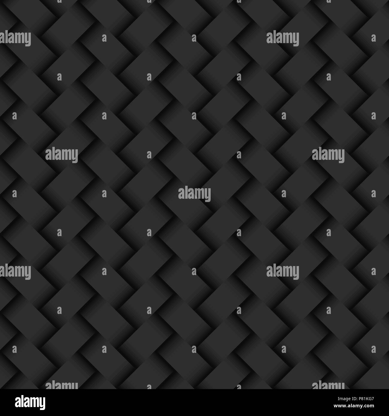 Dark abstract background wicker texture seamless pattern. Vector. Stock Vector