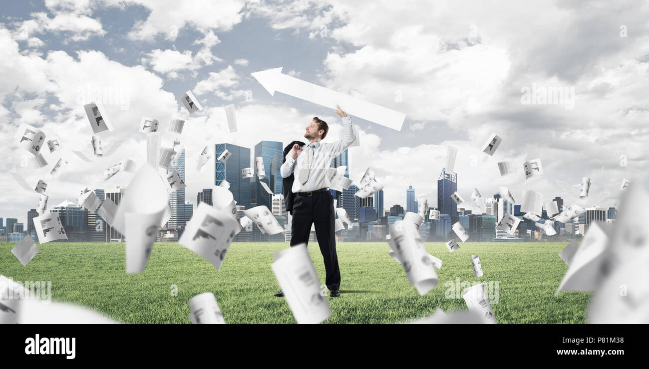 Showing right business direction Stock Photo - Alamy