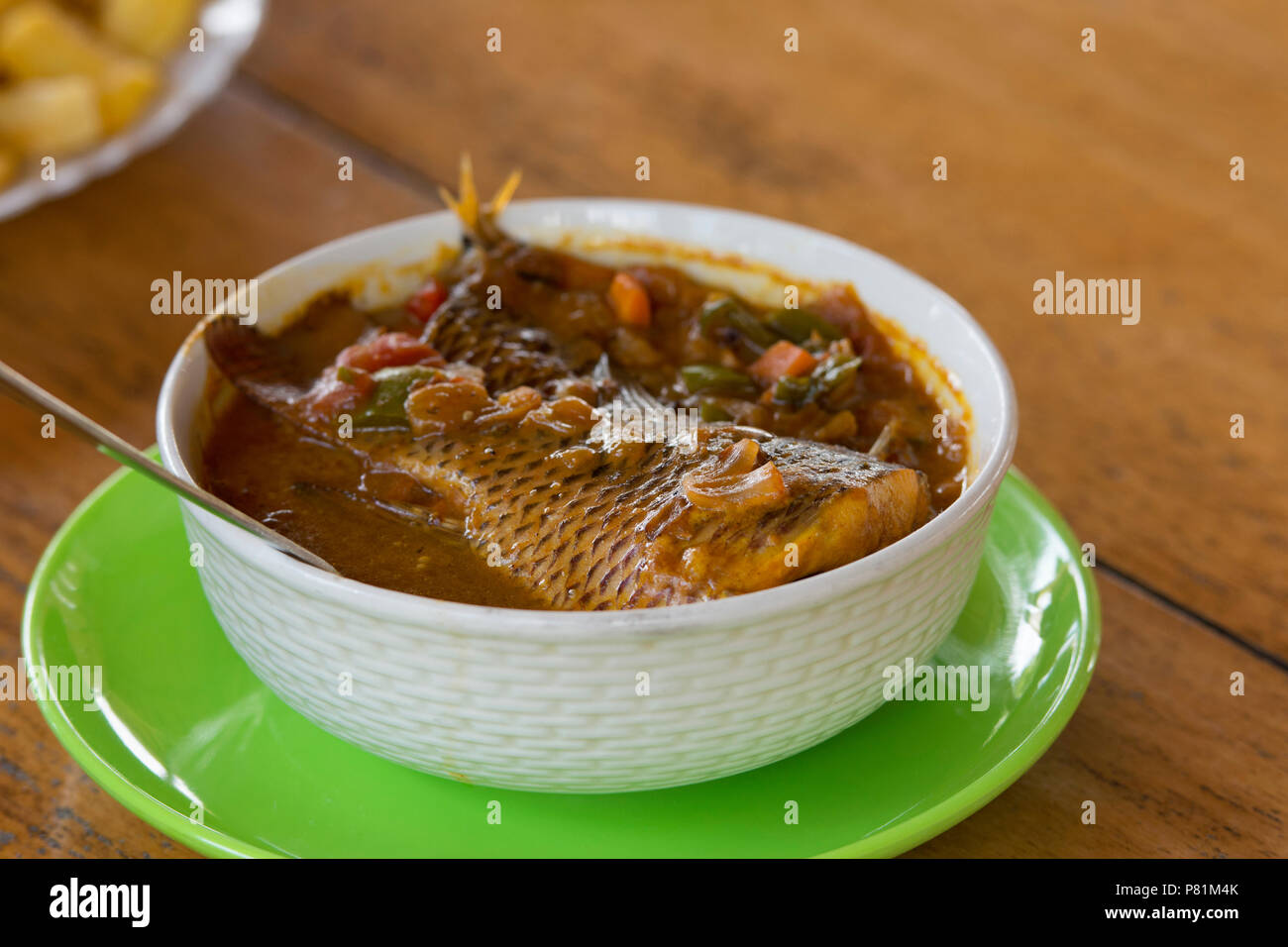 Fish Stew, Tilapia (Ngege) with Carrots Tomatoes Onions Green Peppers