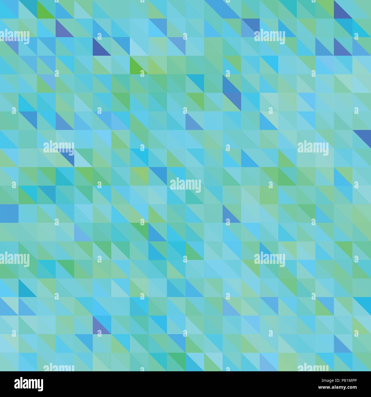 abstract vector geometric triangle background - blue and green Stock Vector
