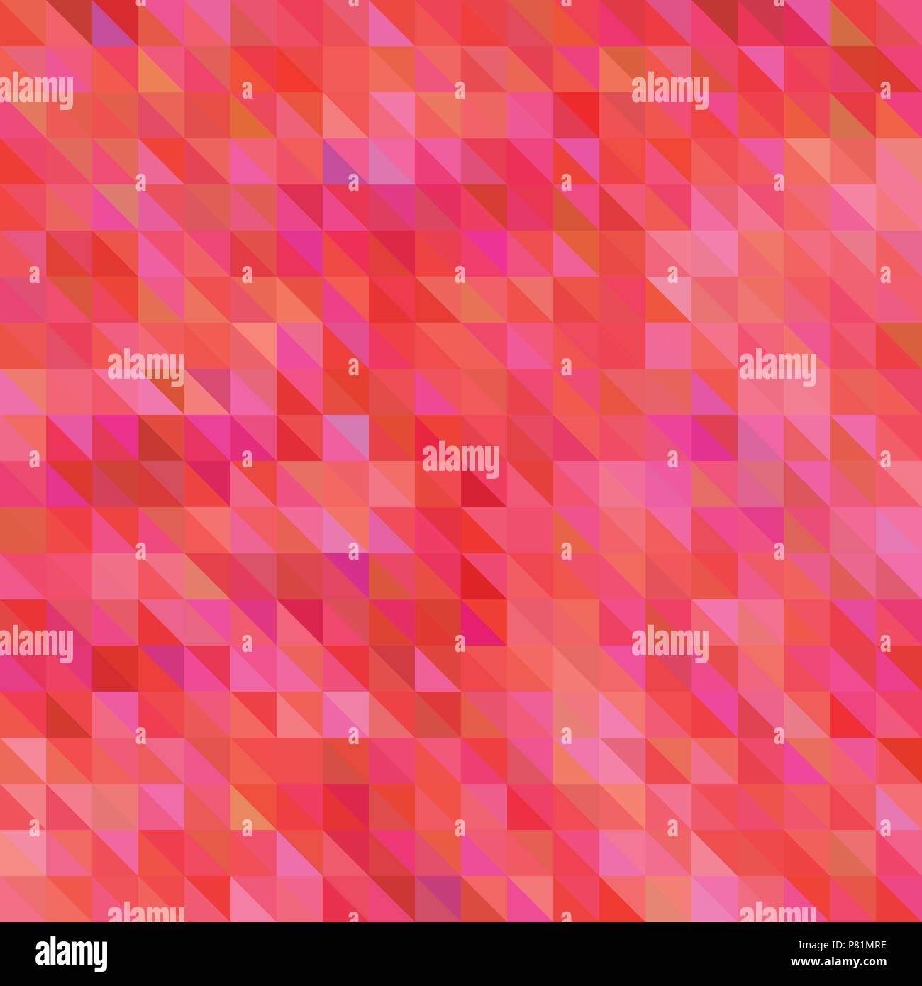 abstract vector geometric triangle background - red and purple Stock Vector