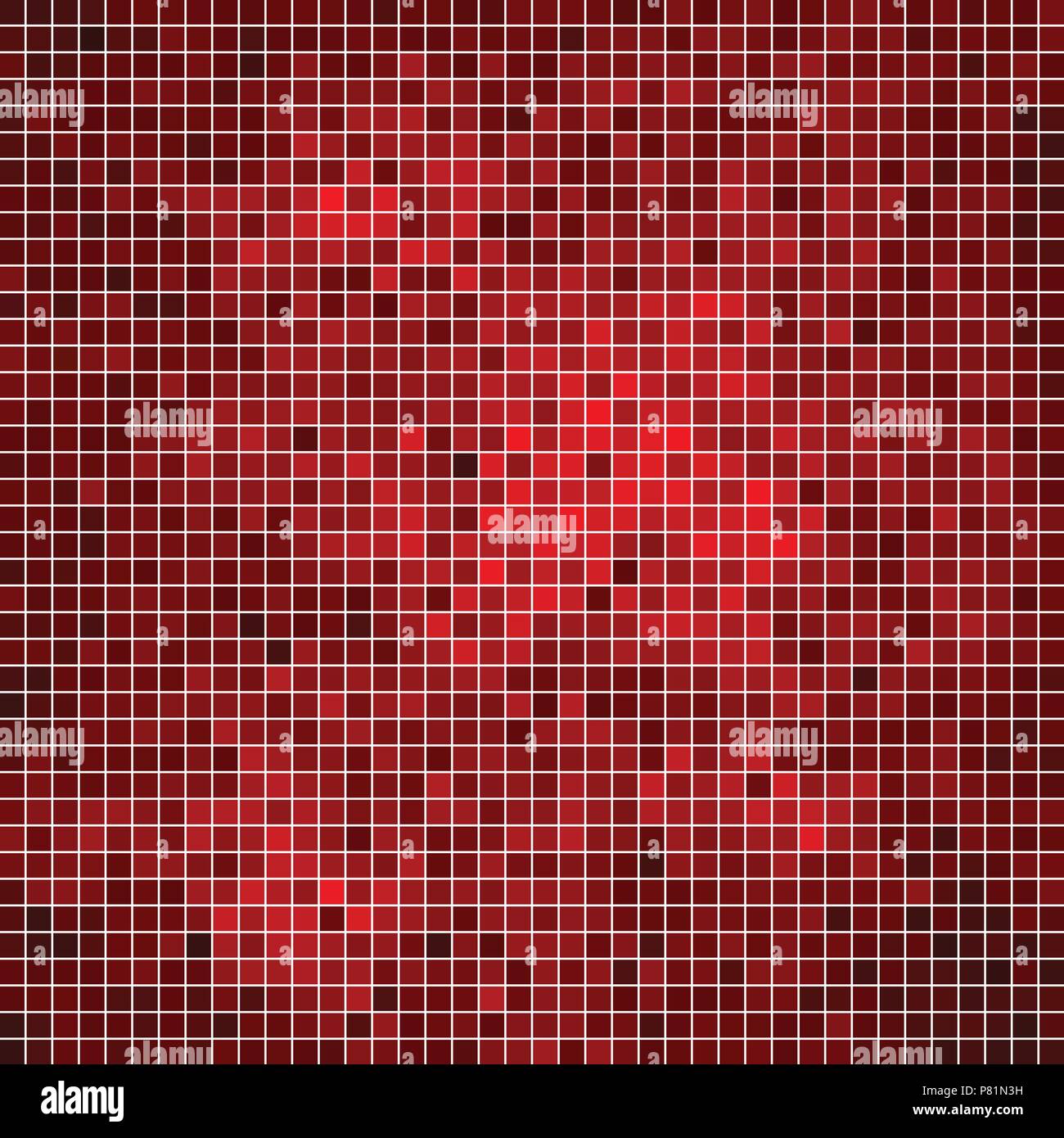 abstract vector square pixel mosaic background - red Stock Vector Image ...