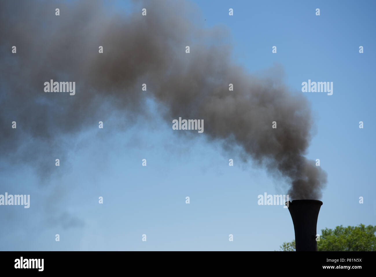 coal combustion smoke Stock Photo