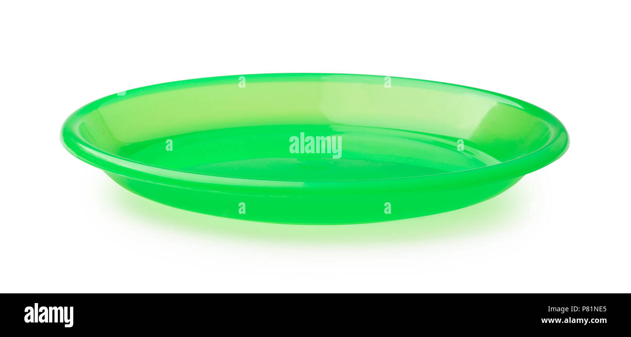 Plastic plate isolated on white background Stock Photo Alamy