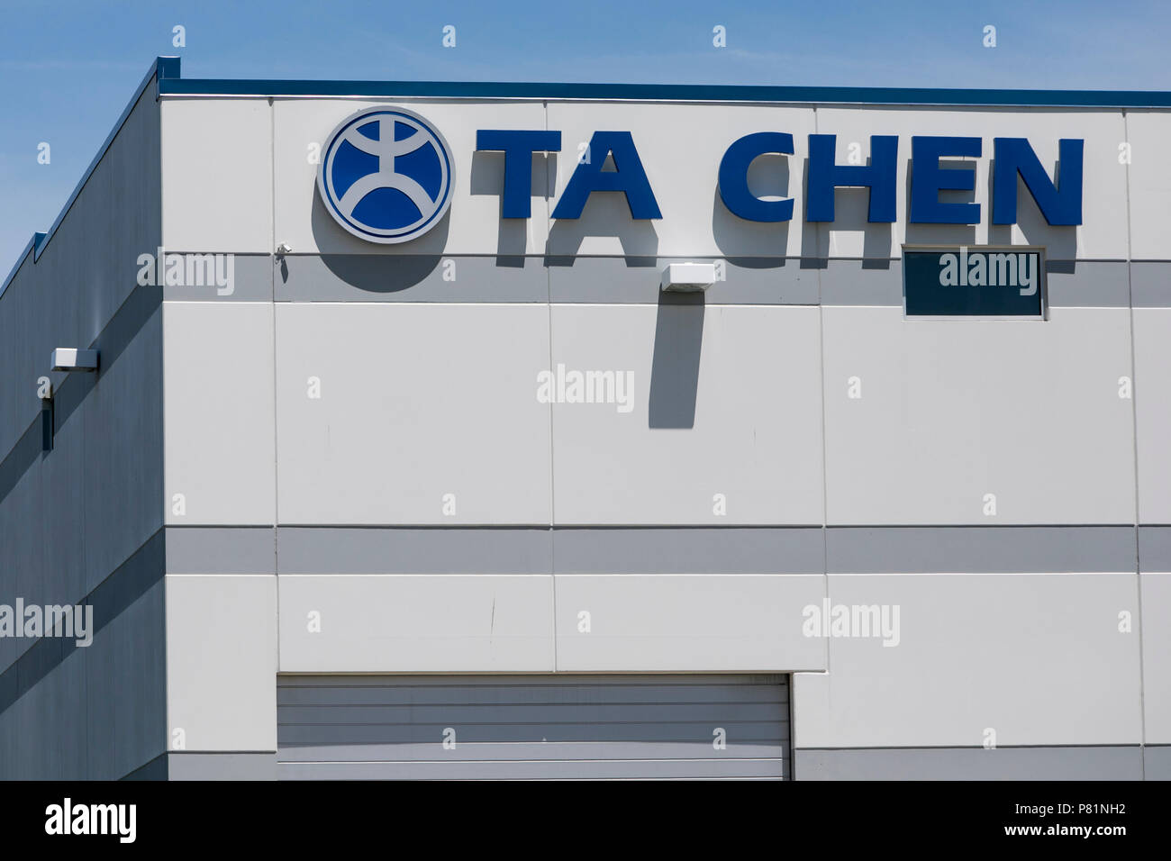 A logo sign outside of a facility occupied by Ta Chen International, Inc., in Pleasant Prairie, Wisconsin, on June 23, 2018. Stock Photo