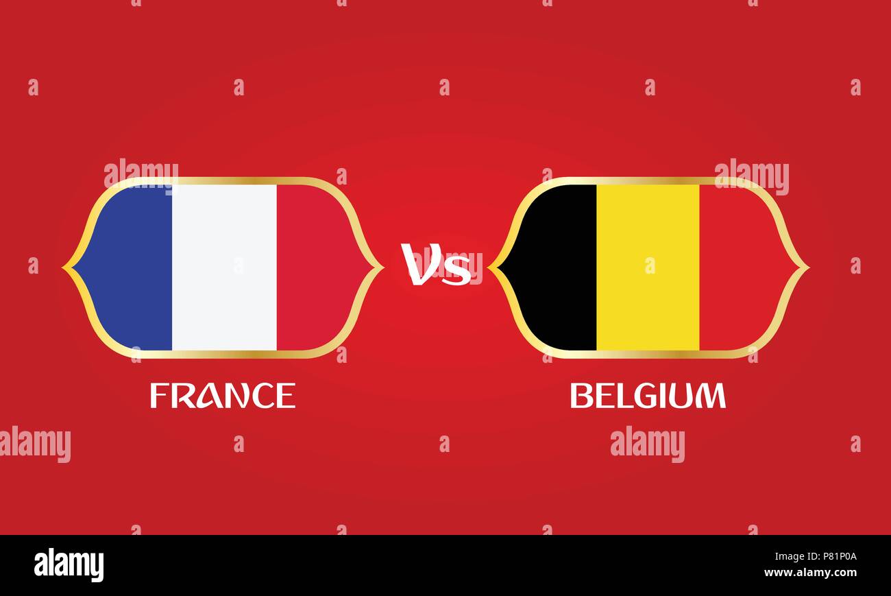 France versus Belgium soccer semi final match Stock Vector Image & Art