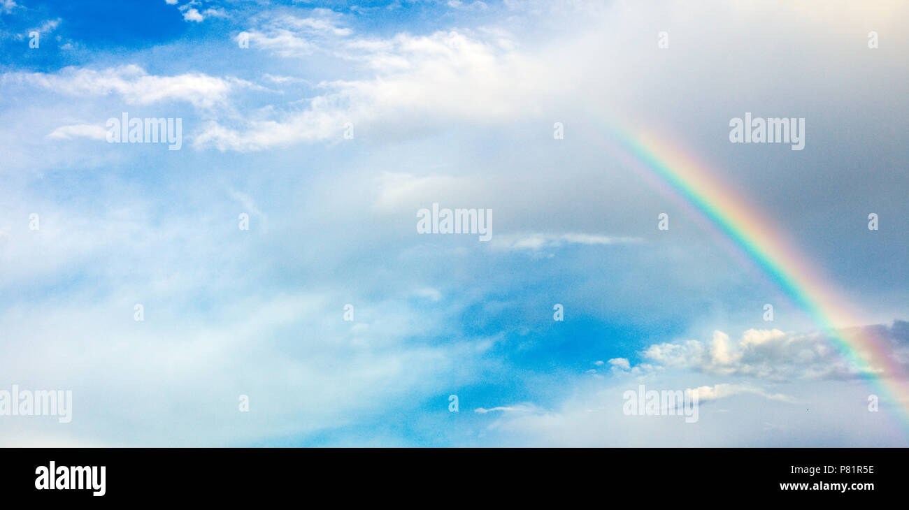 double rainbow sky Stock Photo