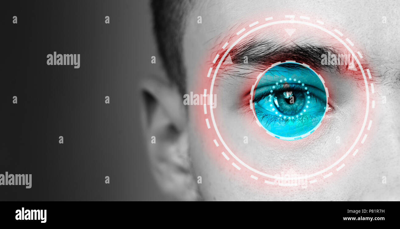 high tech biometric scan Stock Photo