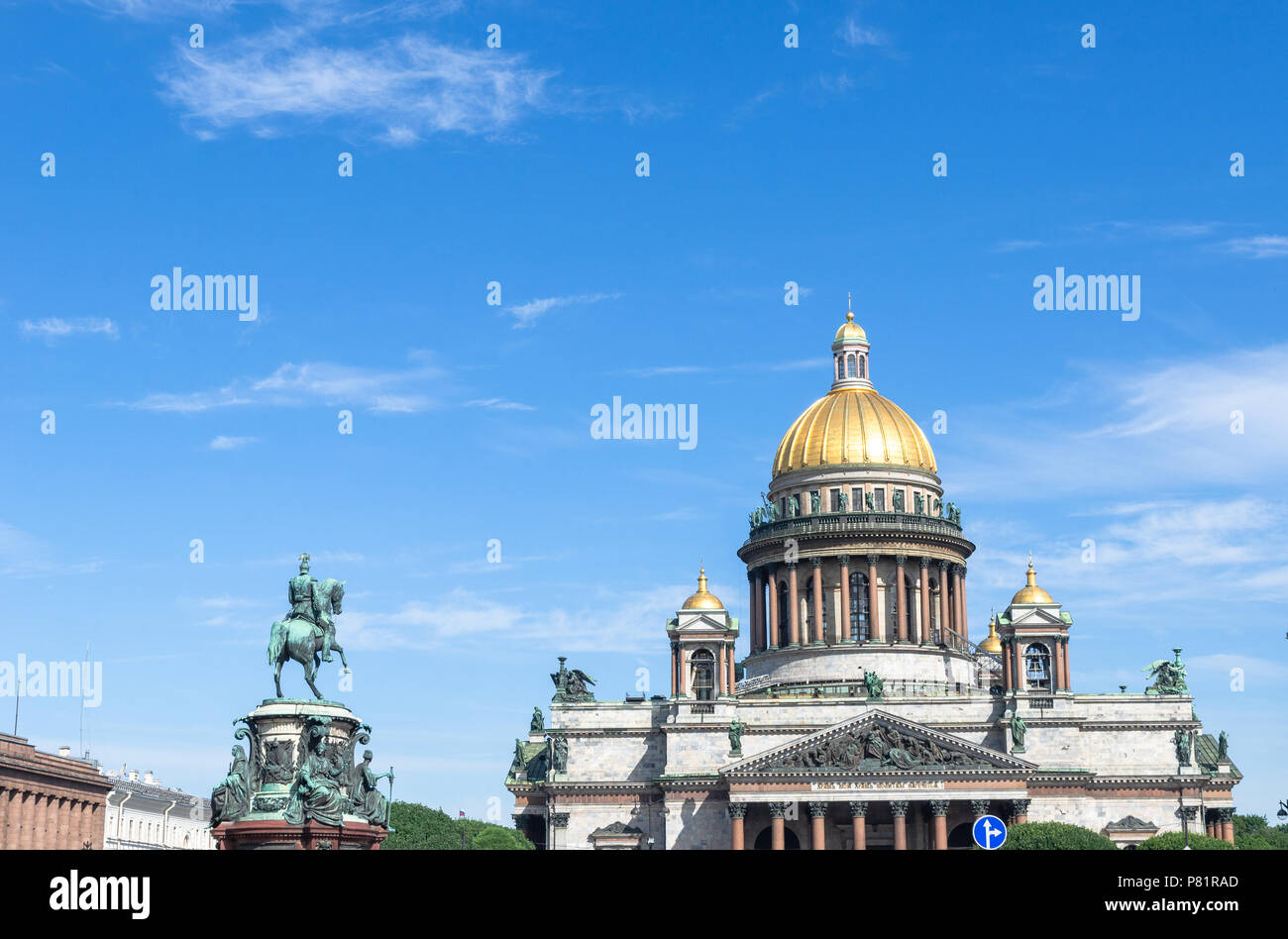 Saint Isaac's Cathedral in St Petersburg, Russia Stock Photo