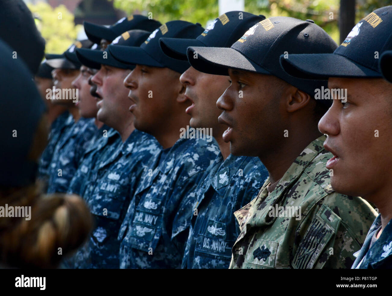 24, 2016) Chief Petty Officer Selectees march through Boston's Quincy ...