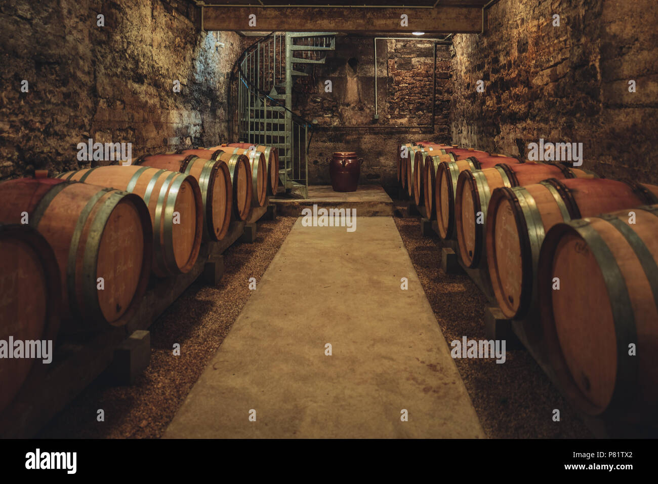 Local wine cellar in Burgundy region, south of France Stock Photo Alamy