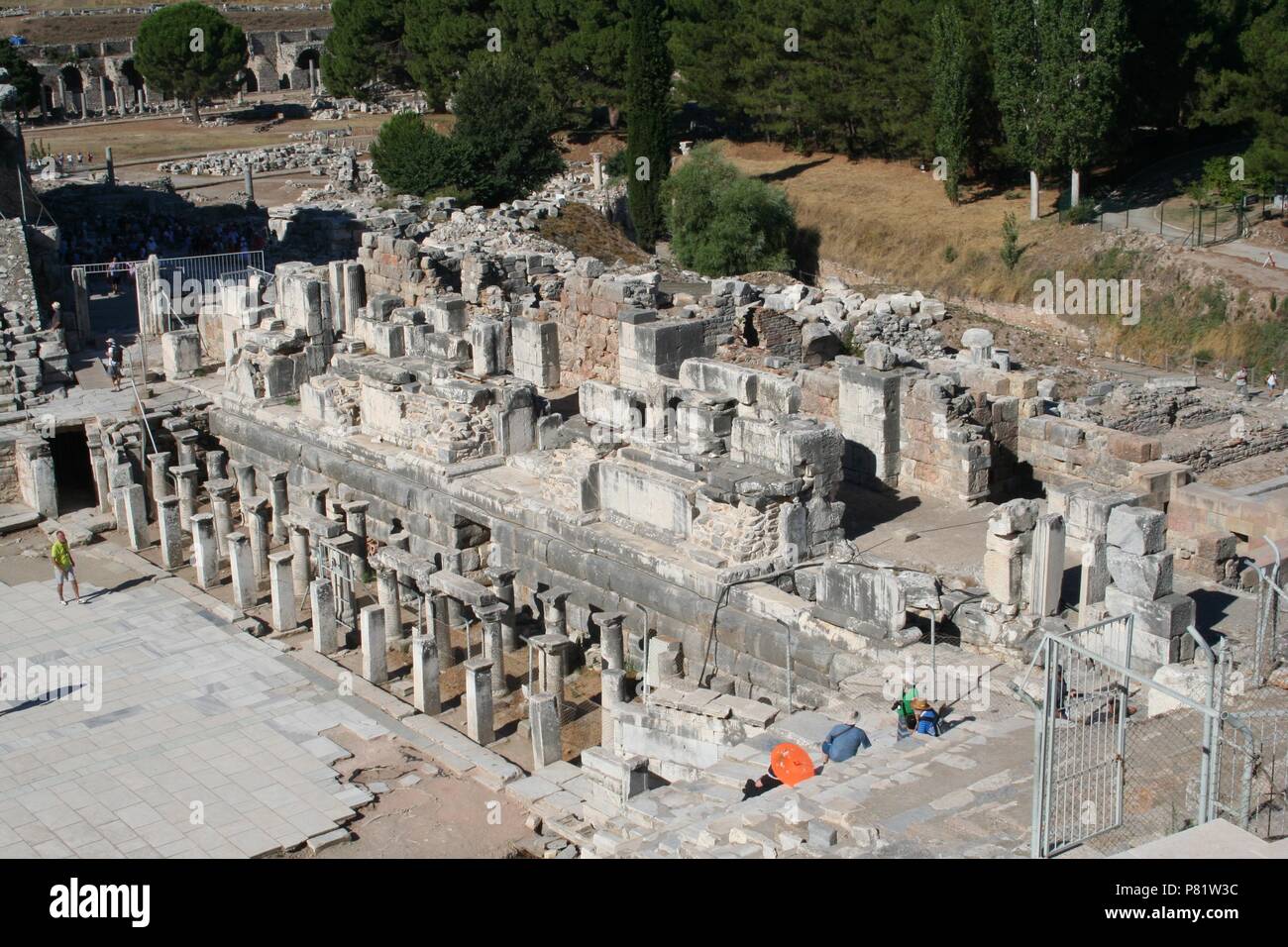 Biblical Ephesus. This footprint engraved in a road in Ancient Ephesus