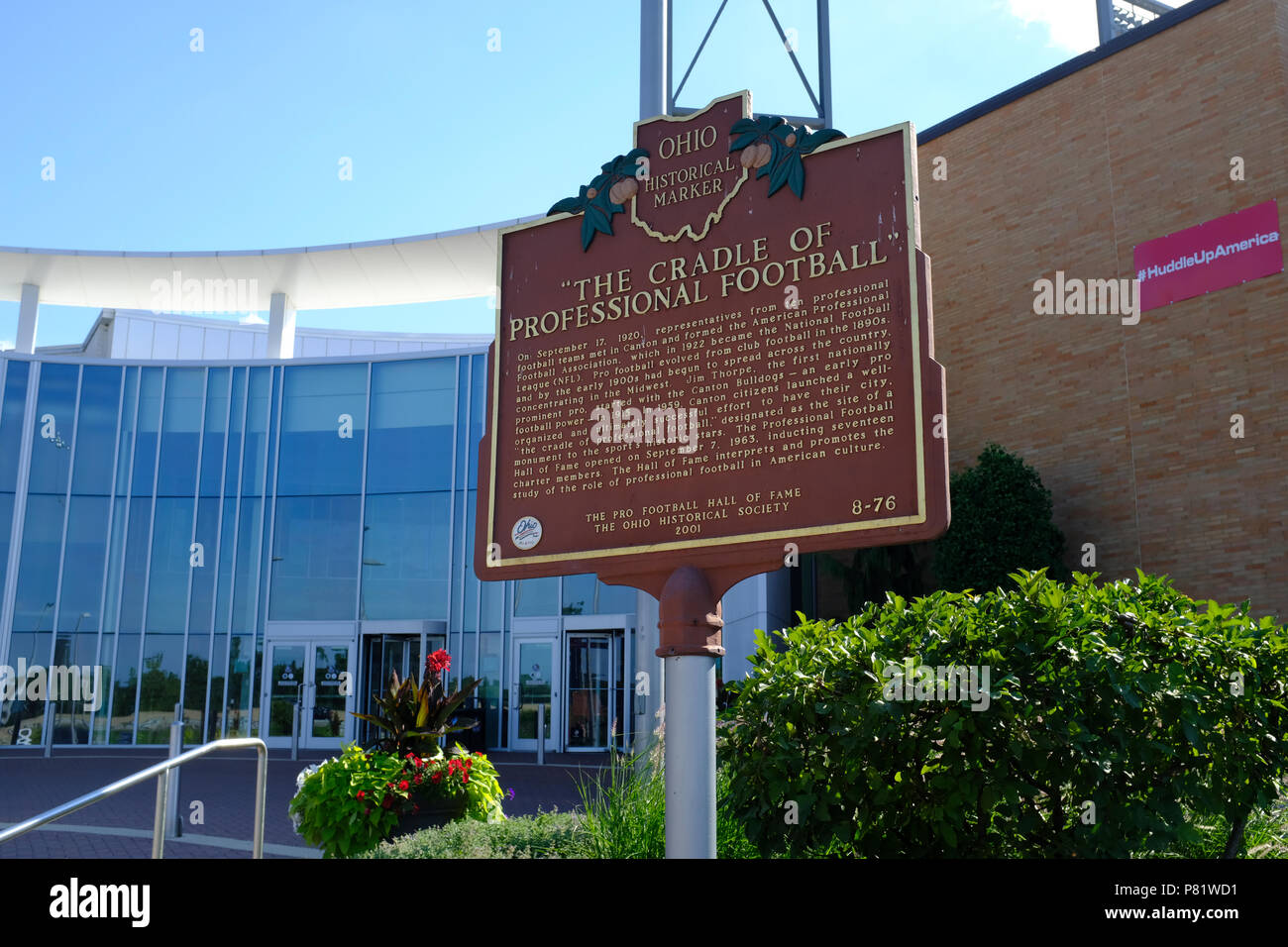 National Football League Hall of Fame in Canton, Ohio Stock Photo