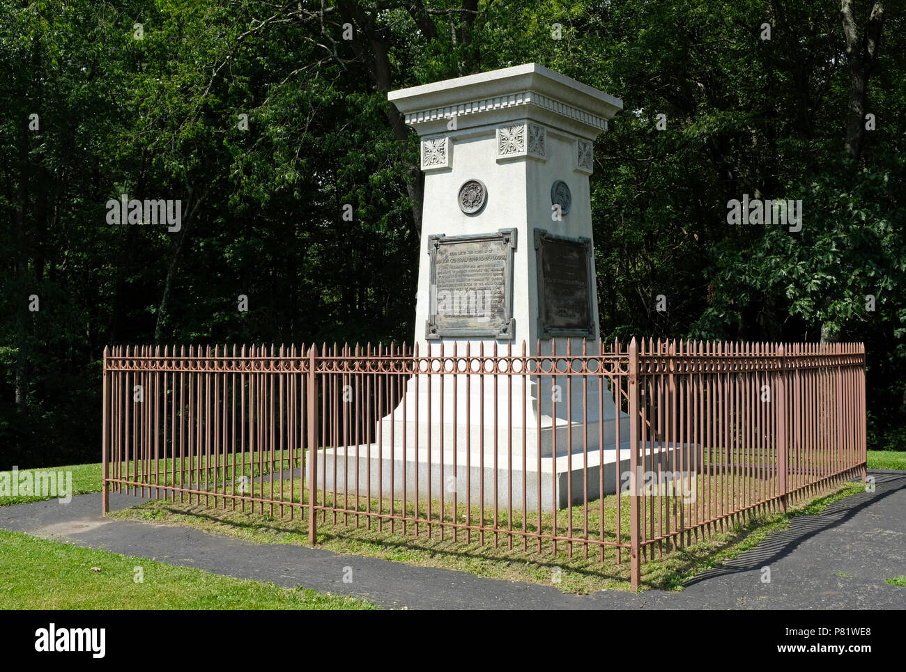 Grave of Major General Edward Braddock in Farmington, Pennsylvania Stock Photo