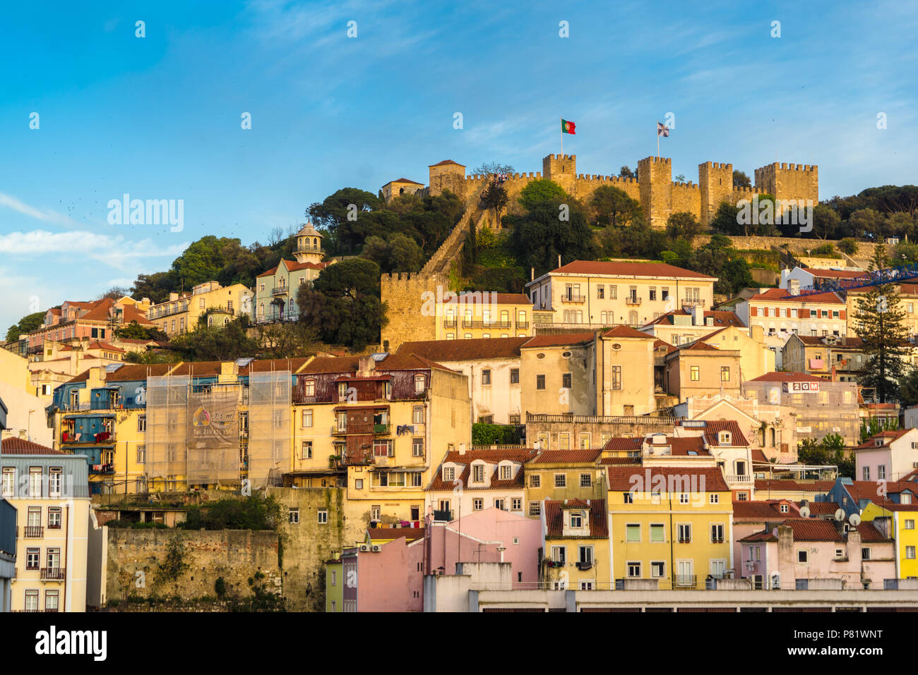 Lisbon, Portugal, view on the castle Stock Photo