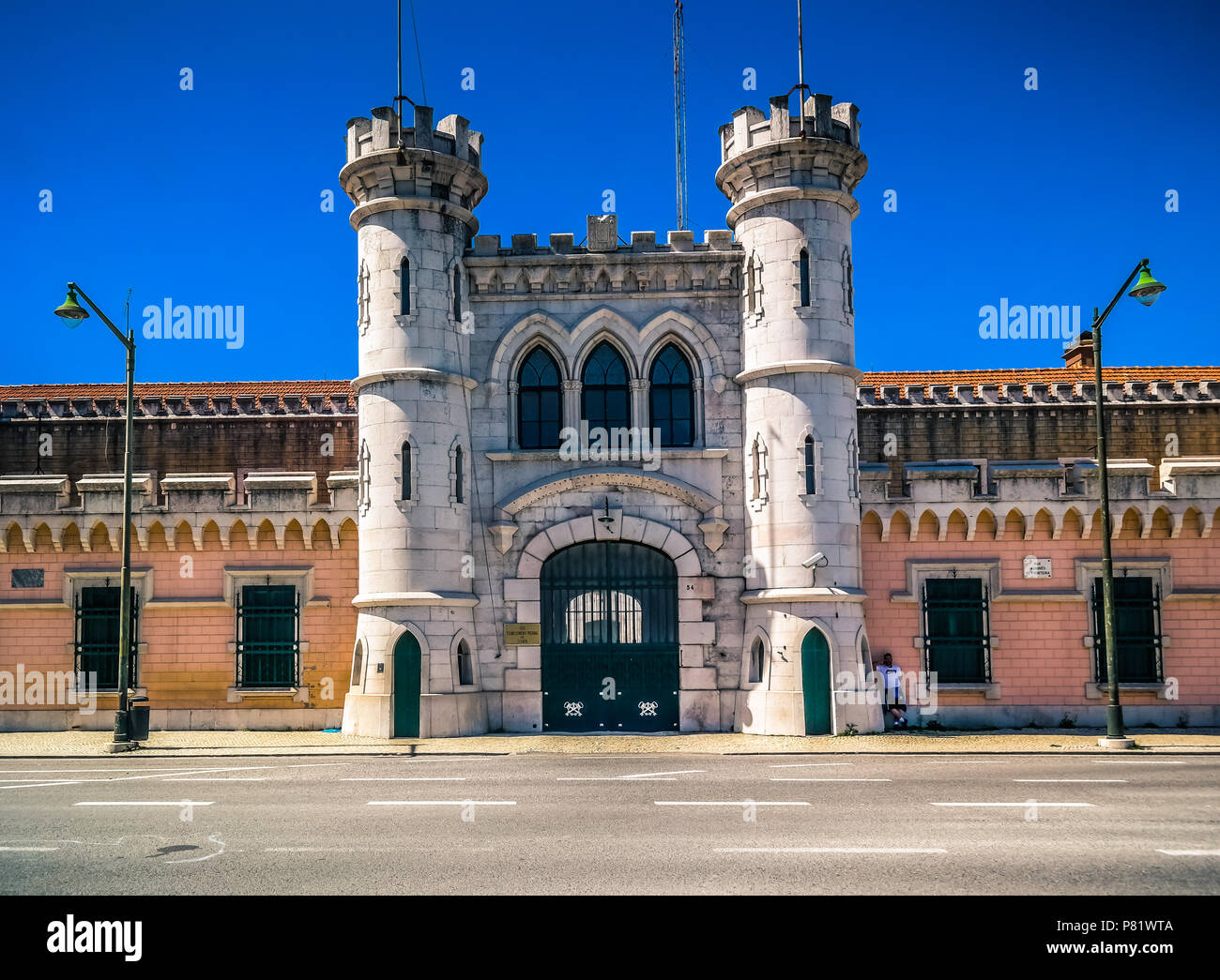 Lisbon, Portugal, prison enrtance Stock Photo