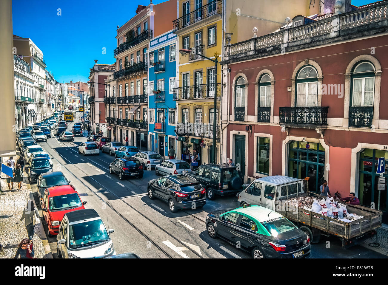 Lisbon, Portugal, Principe Real street Stock Photo