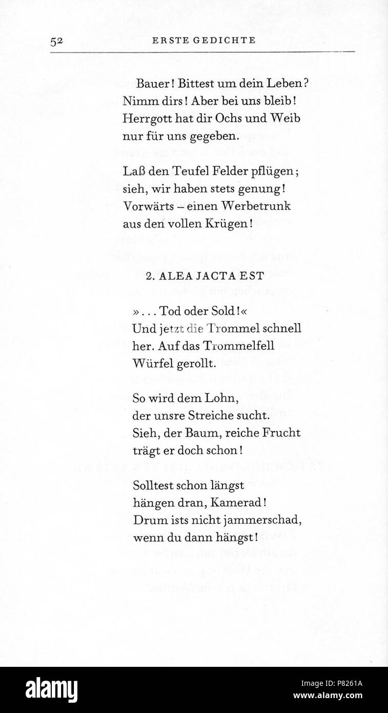 Larenopfer Deutsch Dies Ist Ein Scan Eines Buches English This Is A Scan Of A Lyrics Edition N A 334 Rilke Larenopfer 52 Stock Photo Alamy