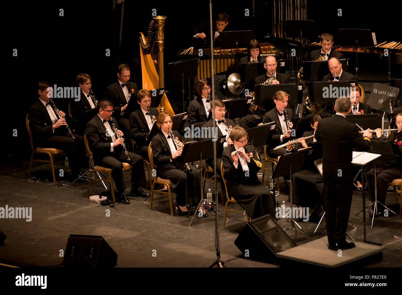 UTICA, NY (Mar. 3, 2016) Members of the U.S. Navy Band section