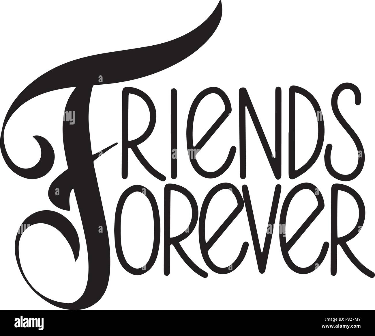 Download Friendship day hand drawn lettering. Friends forever ...
