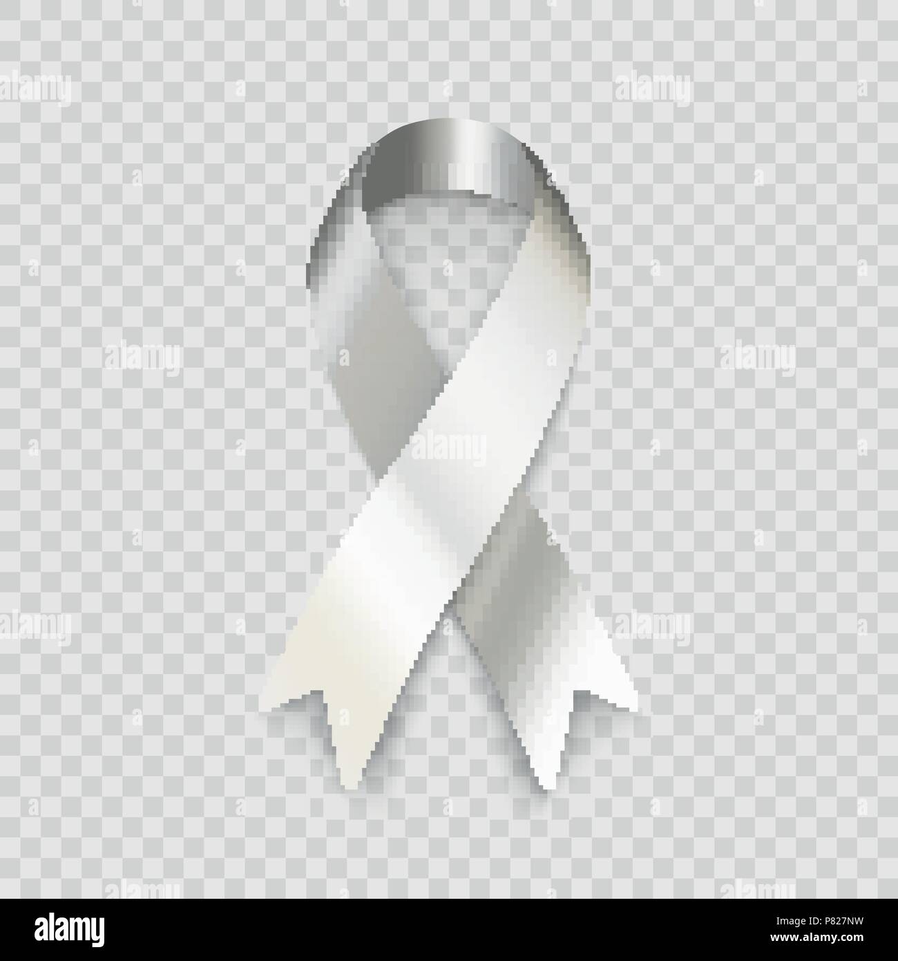 Stock vector illustration white ribbon isolated on a transparent ...