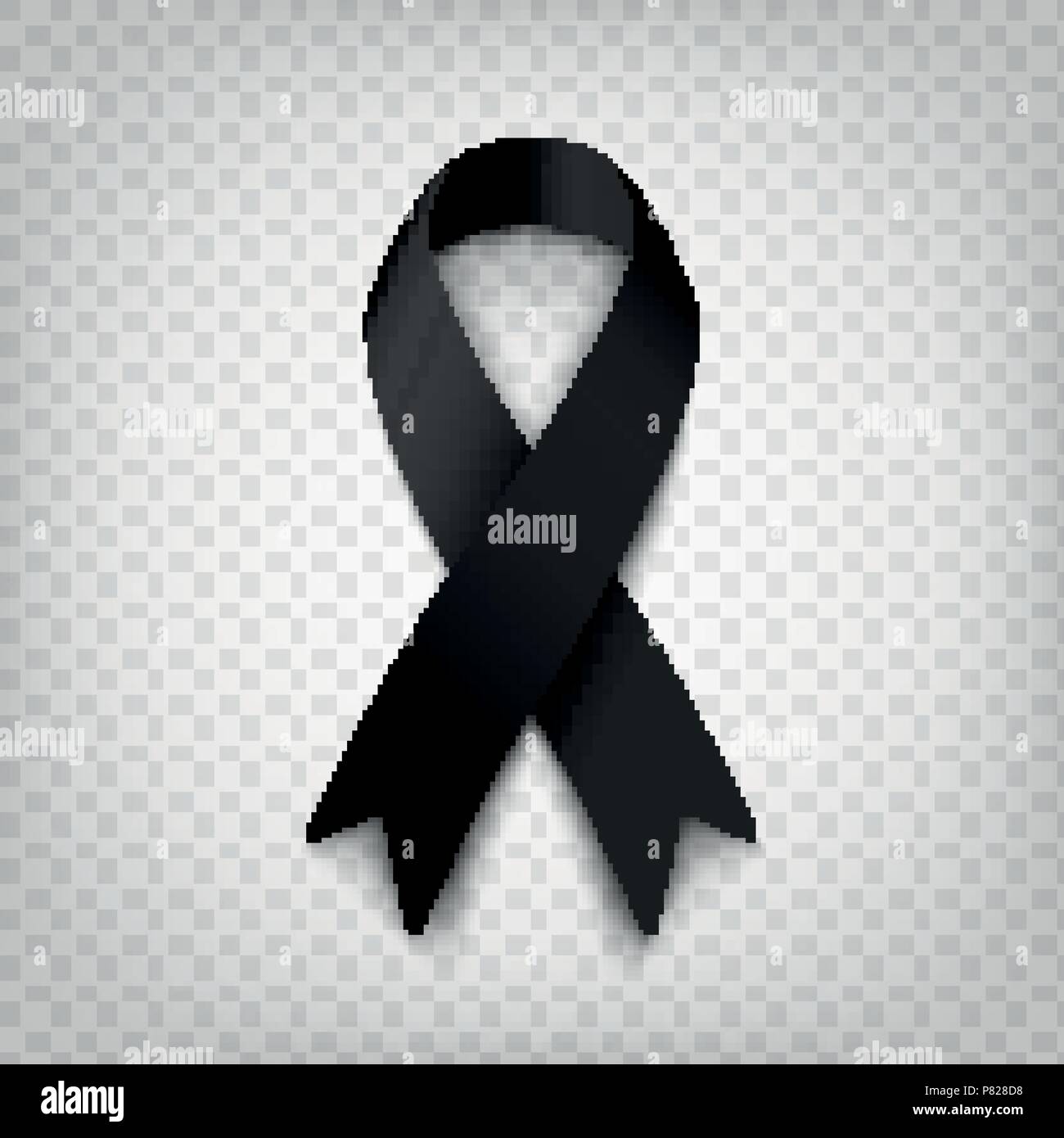 Stock Vector Illustration Black Awareness Ribbon On Transparent Background Mourning And Melanoma Symbol Terrorism Mourning Ribbon Death Eps10 Stock Vector Image Art Alamy