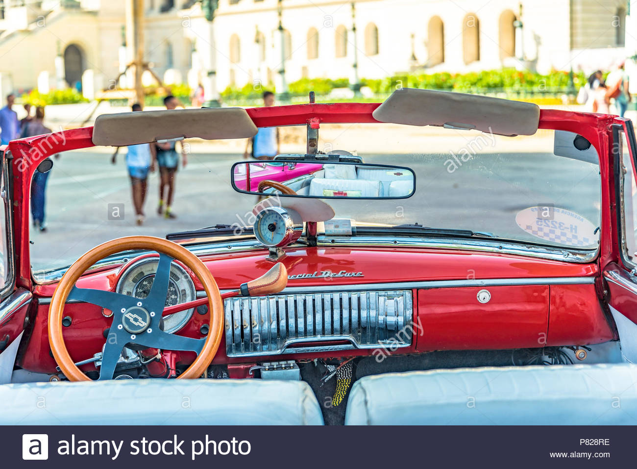 Tourist Taxi Interior View Classic Old American Car