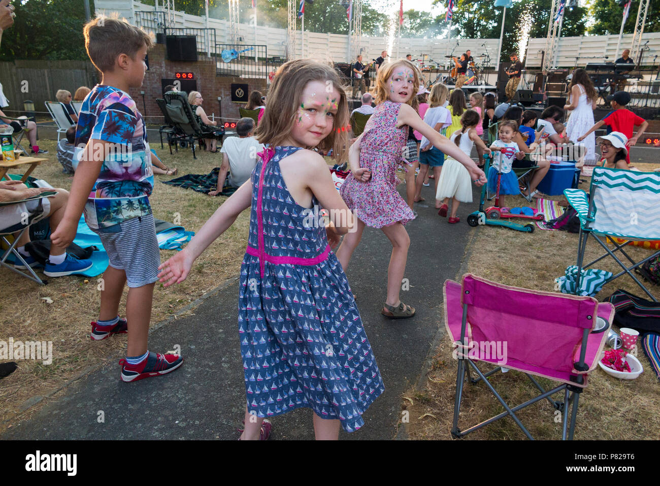 Flossing ( flossing is a type of dance ) children floss at a music