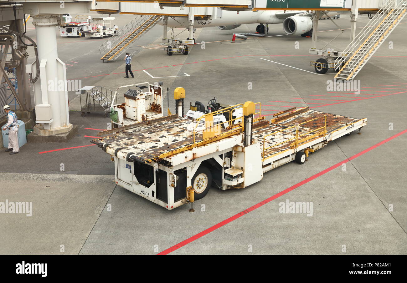 Narita Japan May 2018 Ground Handling Services Container Pallet
