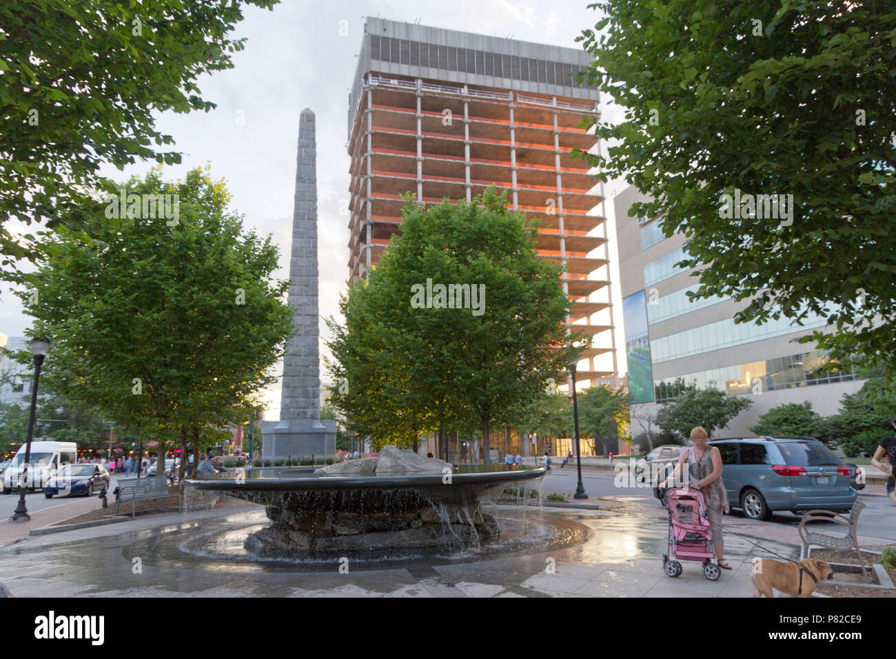 ASHEVILLE, NORTH CAROLINA, USA JUNE 9, 2017 The Vance Monument and