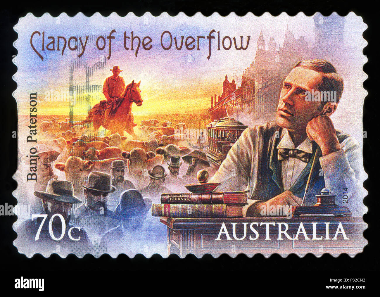 AUSTRALIA CIRCA 2014 A stamp printed in Australia shows shows Mr