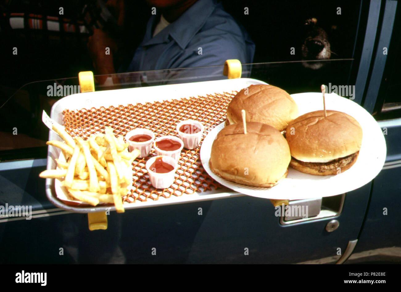 Lunch in the Car-Hylan Boulevard, Staten Island 06 1973 Stock Photo